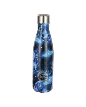 Thermische Waterfles Multi Maanprint | Blauwe RVS Levensdichte Fles