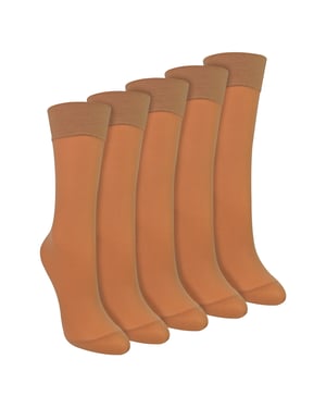 5 Pack Dames Enkelsokken 15 Denier Lichtgewicht Doorzichtige Sokken