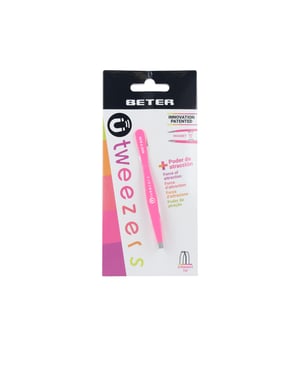 Pinza Depilar Magnética Punta Recta #fucsia