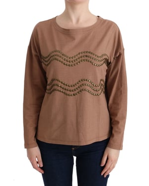 John Galliano Bruine Katoenen Studded Trui