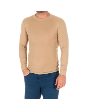 Heren Langsleeve T-shirt met Halve Hals 1625-H