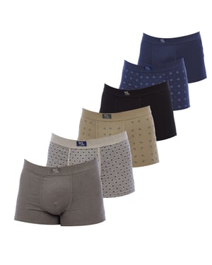 Verpakking van 6 stuks herenboxers KLBP6