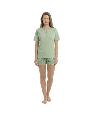 Dames Zomer Korte Mouwen Katoenen Pyjama's KL40000