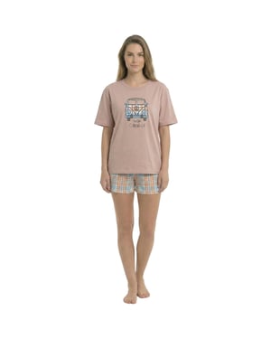 Dames Zomer Korte Mouwen Katoenen Pyjama's KL40000