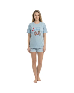 Dames Zomerse Korte Mouwen Katoenen Pyjama's KL40000