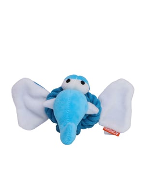 Mbw MiniFeet Olifant Touw Hondenspeelgoed (Blauw)