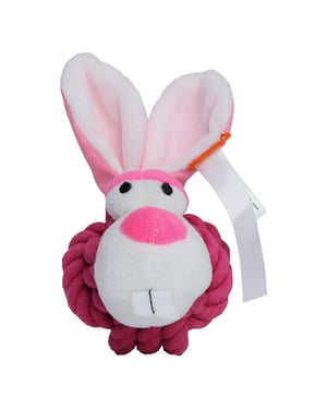 Mbw MiniFeet Konijnentouw Hondenspeelgoed (Roze)