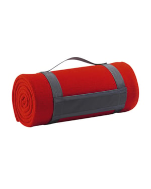 SOLS Geruite fleece deken (Rood)