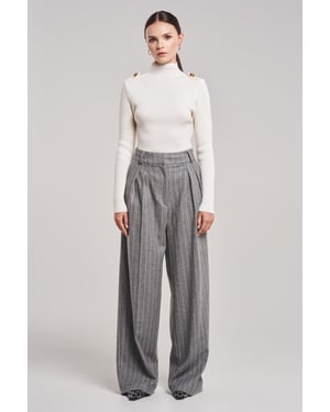 BENU Witte Dames Merino Wool Coltrui