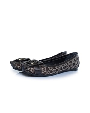 Emporio Armani, geweven gesp ballerina's