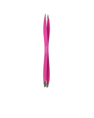 Duply Dubbelzijdige Fijne/Schuin Pincet #fuchsia 1 Stuk