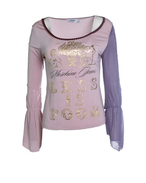 Moschino Jeans, Roze top met vlinder mouwen