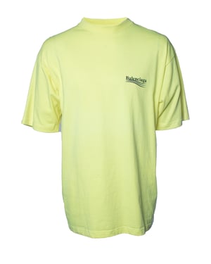Balenciaga, gele t-shirt met logo