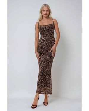 Geprinte Bodycon Maxi Jurk