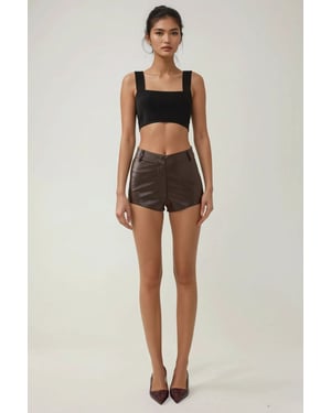 Kunstlederen Strakke Hotpants