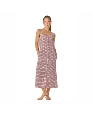 Dames Zomer Lange Mouwloze Nachthemd JJB38