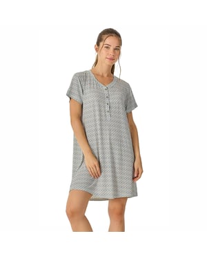 Dames Zomer Nachtjapon Korte Mouwen JJB27
