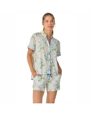 Dames Zomer Pyjama Korte Mouwen Shirt JJB17