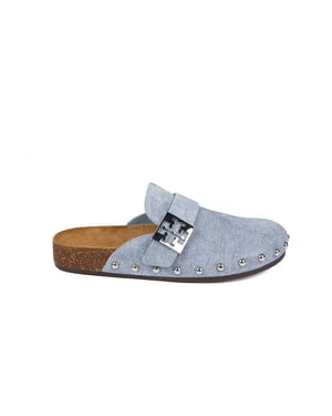 Tory Burch Slippers Blauwe Wolk / Zilver