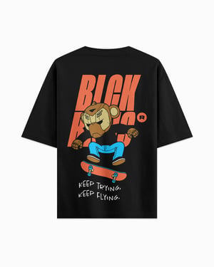 Black Bananas Kinderen Keep Flying T-shirt, Zwart