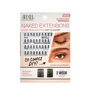 Ardell Naked Extensions Soft 3d Volume X 56 Knoopvrije Extensions #zwart 1 Stuk