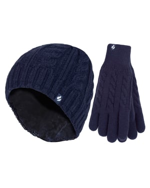 Dames Thermo Muts en Handschoenen Set met Fleecevoering voor de Winter