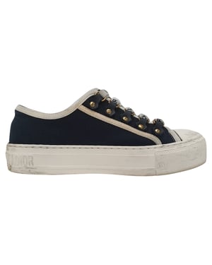 Dior Walk 'n' Dior Sneakers in Marineblauwe Katoen