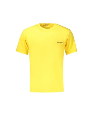 Bikkembergs Gele Katoenen Heren T-Shirt