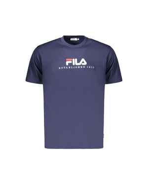 Fila Blauwe Katoenen T-Shirt voor Mannen