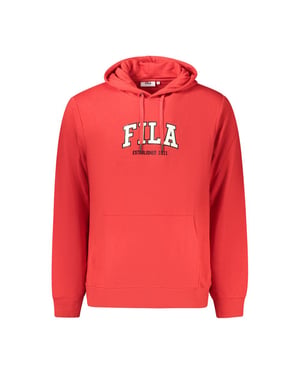 Fila Rode Katoenen Heren Hoodie