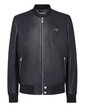 Leren Bomber Iconic Plein