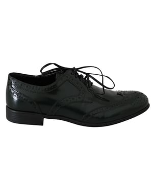 Dolce & Gabbana Groene Leren Brogue Oxford Damschoen