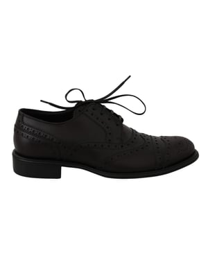 Dolce & Gabbana Zwarte Leren Wingtip Oxford Dresschoenen