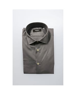 Baldinini Trend Grijze Katoenen Heren Shirt