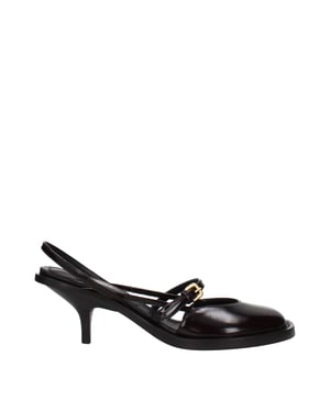 Dries Van Noten Bruine Leren Platform Sandalen