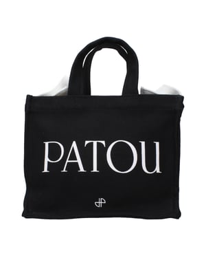 Patou Zwarte Katoenen Handtas