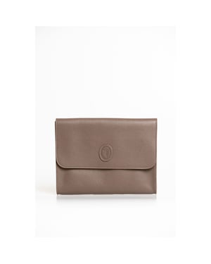 Trussardi Bruin Polyester Mannen Clutch