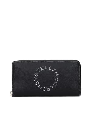 Stella McCartney Zwarte Leren Portemonnee