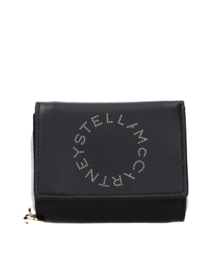 Stella McCartney Zwarte Leren Portemonnee