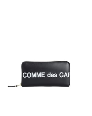 Comme Des Garçons Zwarte Koehuid Portemonnee