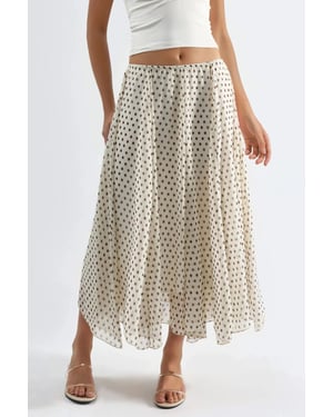 Hoge Taille Polkadot Maxi Rok