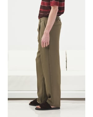 Hoge Taille Plissé Rechte Pantalon