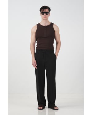 Midden taille Rechte Pijpen Tailored Broek