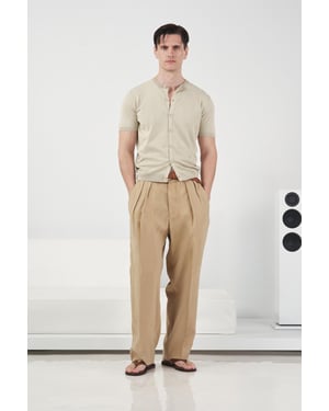 Tailored Wijde Pantalon met Plooien