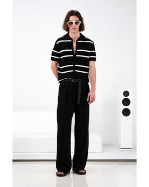 Brede Taille Pantalons met Plissé