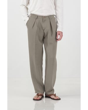 Hoge taille geplooide tailormade broek