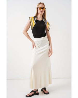 Hoge Taille A-Lijn Maxi Rok
