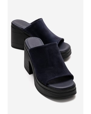 Nola Leer Platform Mules (Women)