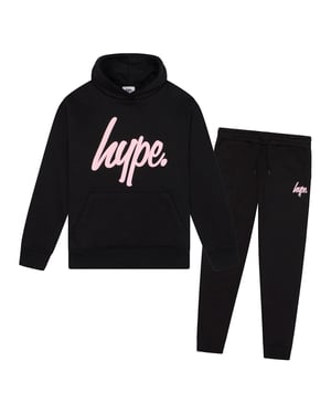 Meisjes Trainingspak Kinderen Zwarte Hoodie en Joggingbroek Casual Lounge Set