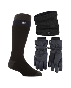 Heren Ski Set Nekwarmer Handschoenen & Thermische Skisokken Winterkleding